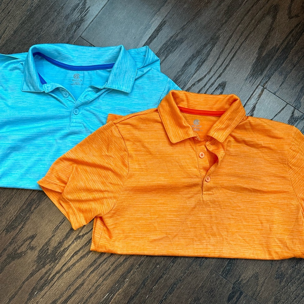 Pair of Boys golf shirts / polos, Target Champion 9 brand